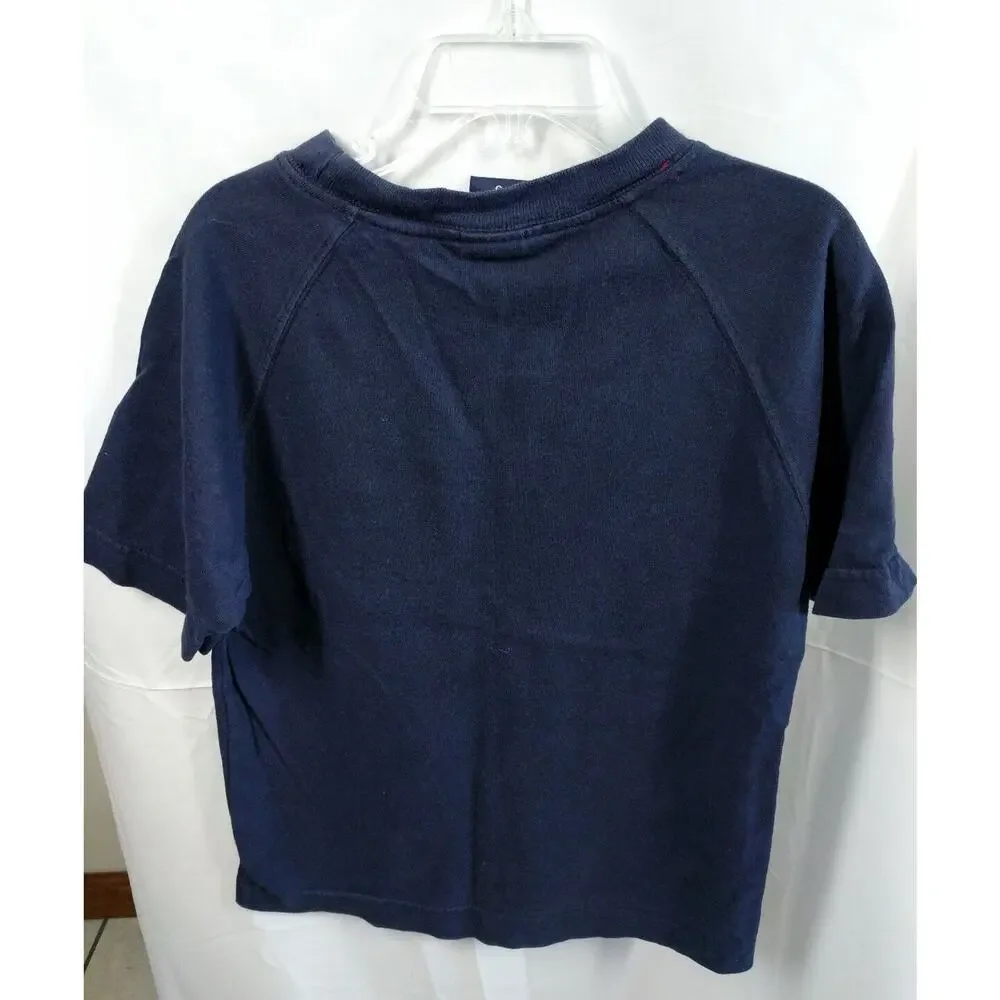 Oshkosh Boys Size 5 T-Shirt Navy Patriotic Holiday July 4th Short Sleeve 05